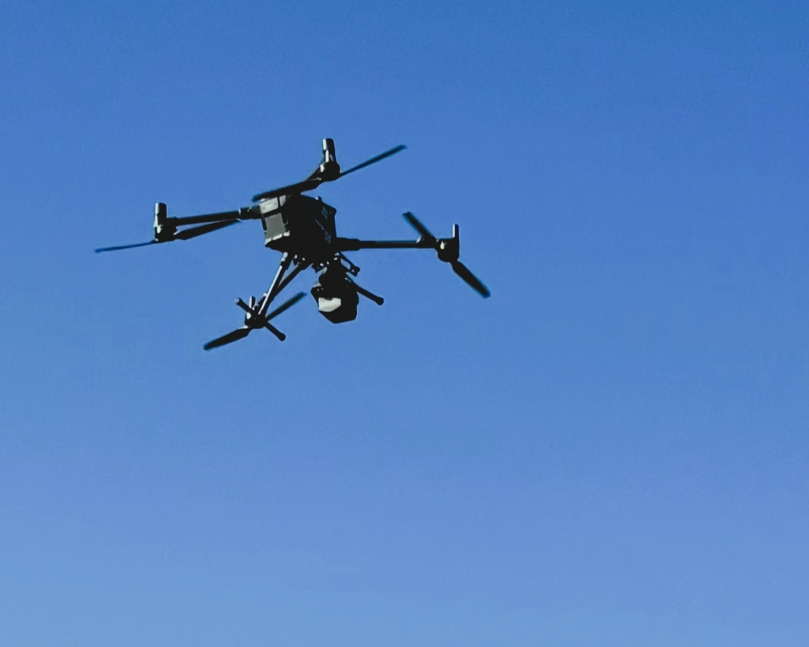Skynaviq drönare i luften under uppdrag