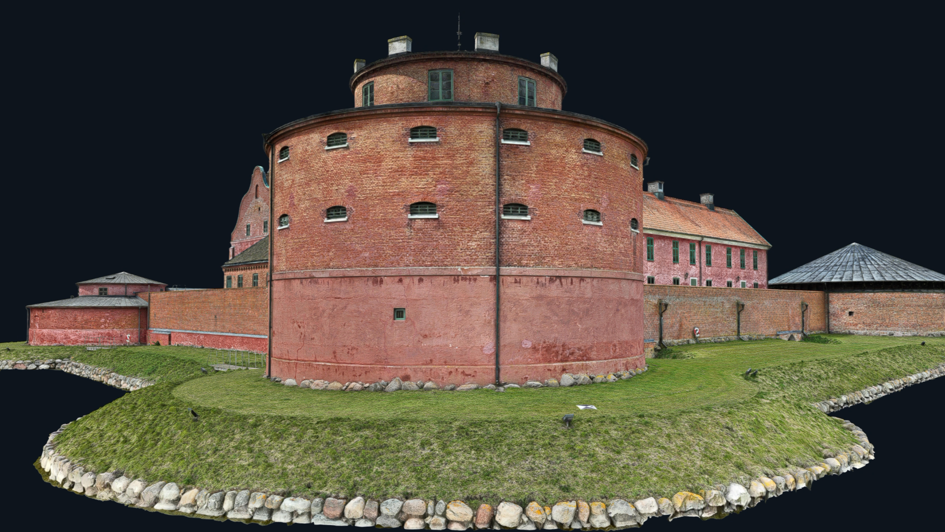 Texturerad 3D-modell av Citadellet i Landskrona